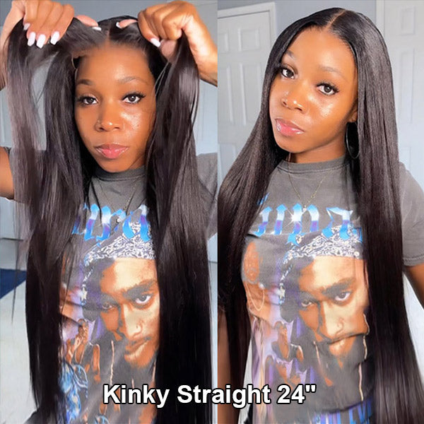 Glueless Wear Go Wig Pre-cut Lace Undetectable 7x5 HD Lace Wigs Preplucked with Natural Hairline Bleached Knots 100% Human Hair Wigs