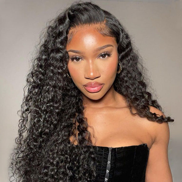 Kinky Curly Pre Bleached Pre Cut Wear Go Glueless Wig Tiny Knots