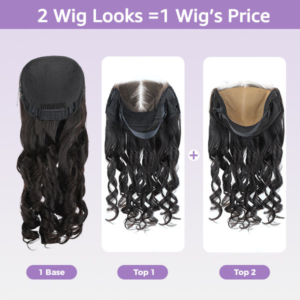 Block Wig Body Wave Bleached Knots Wig With Optional Replaceable Zip Lace Tops
