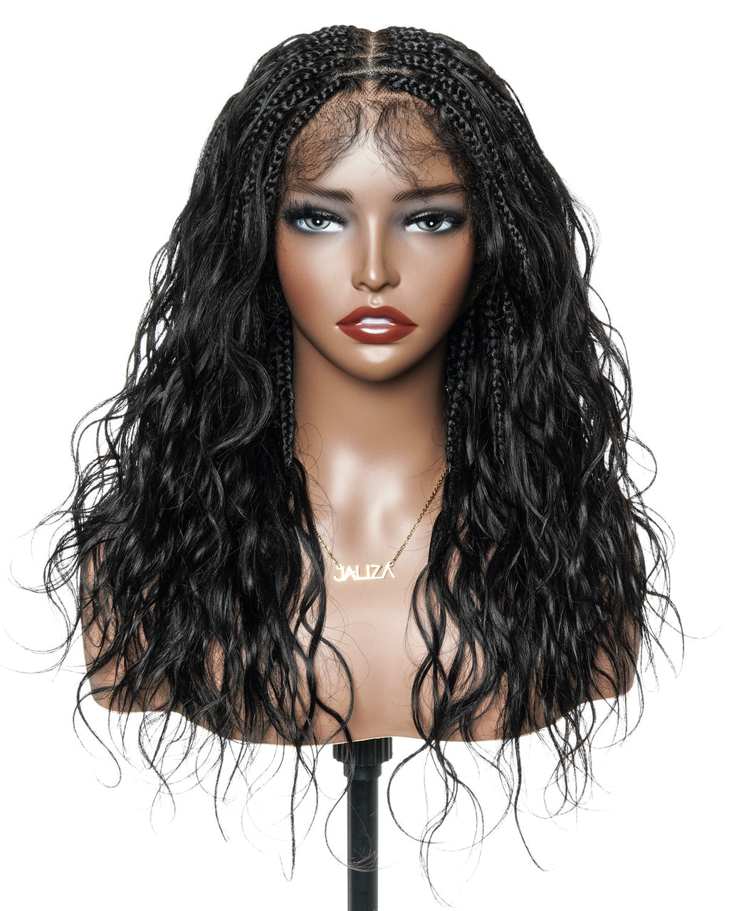 Michelle - Bora Bora Human Hair Body Wave Pre Bleached HD Full Lace Boho Box Braided Wig