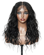 Michelle - Bora Bora Human Hair Body Wave Pre Bleached HD Full Lace Boho Box Braided Wig