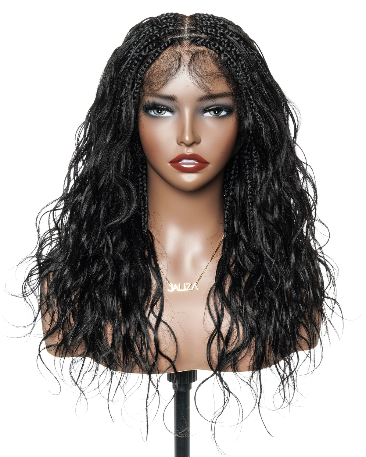Michelle - Bora Bora Human Hair Body Wave Pre Bleached HD Full Lace Boho Box Braided Wig