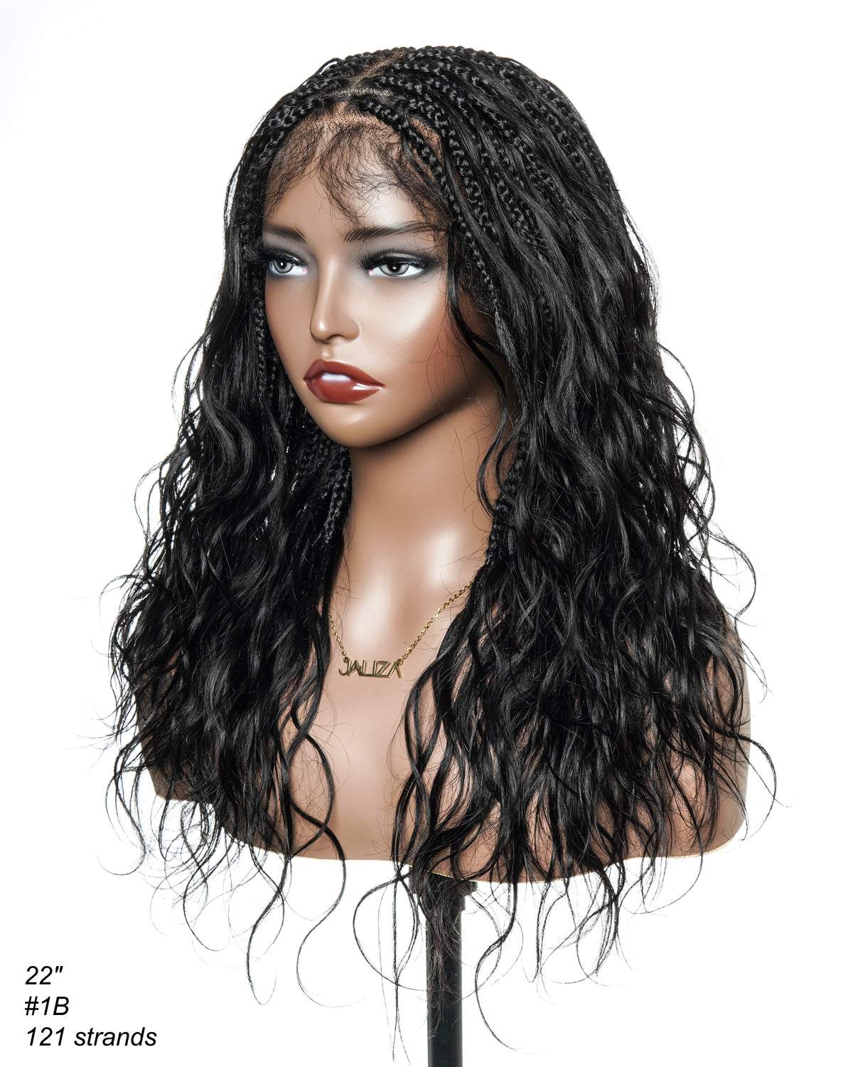 Michelle - Bora Bora Human Hair Body Wave Pre Bleached HD Full Lace Boho Box Braided Wig