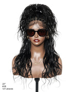 Michelle - Bora Bora Human Hair Body Wave Pre Bleached HD Full Lace Boho Box Braided Wig