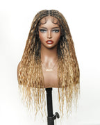 Kiki - 24" HD Full Lace Lightweight Human Hair Curls Boho Box Braided Wig