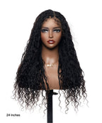Kiki - 24" HD Full Lace Lightweight Human Hair Curls Boho Box Braided Wig