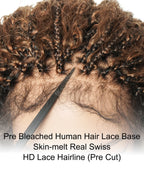 Lulu - Bora Bora Pre Bleached HD Full Lace Human Hair Curly Wave Boho Box Braided Wig