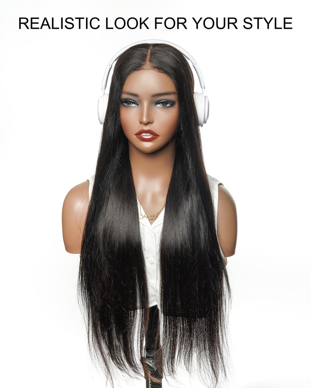 Glamvivi 28" Pre Bleached Glueless 100% Virgin Human Hair HD Lace Straight Wear-to-Go Wig (for US Market Only)