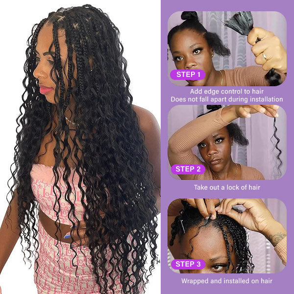 Afro Curly Bulk Human Hair Knotless Human Braiding Hair No Weft 1/3/5 Packs