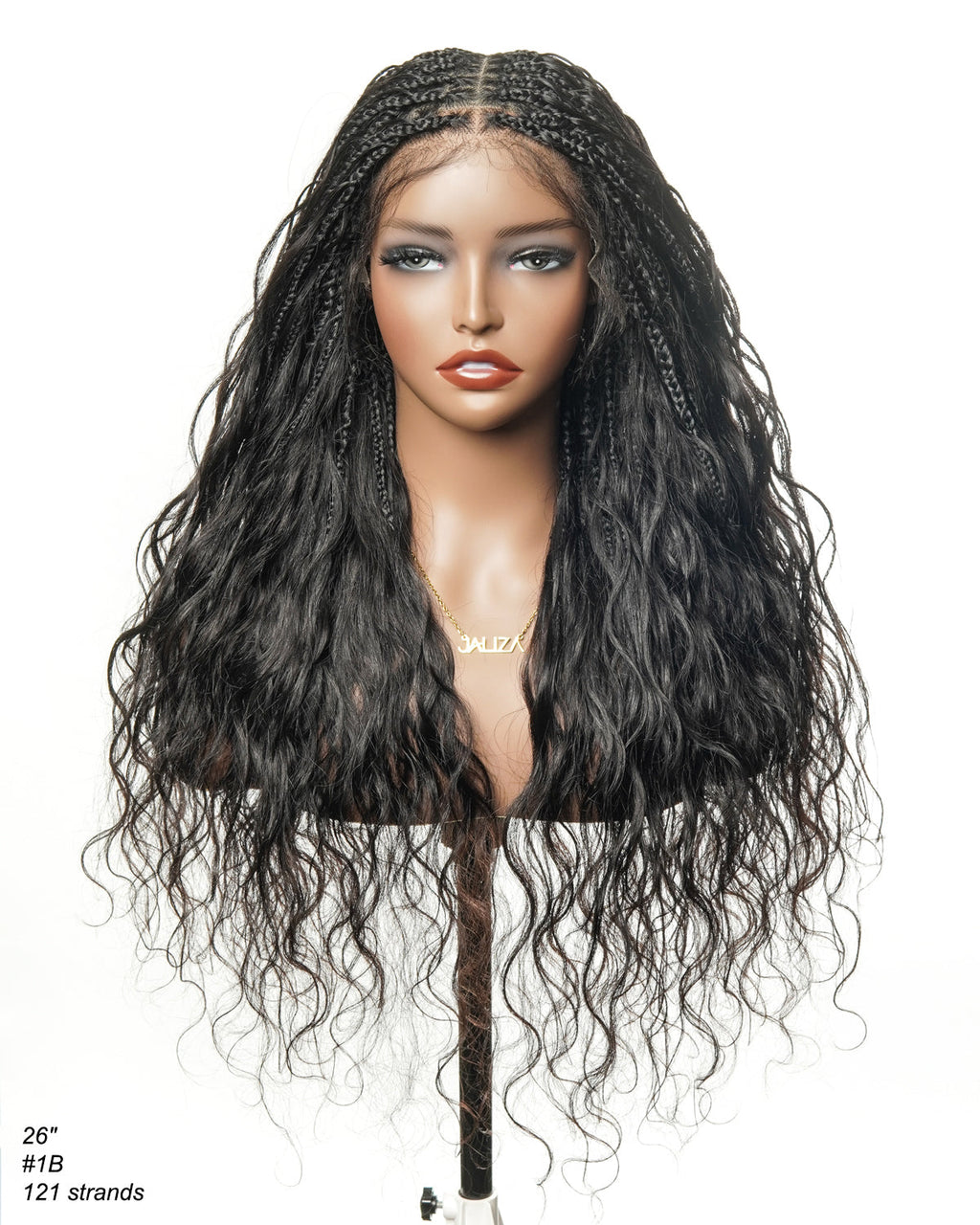 Michelle - Bora Bora Human Hair Body Wave Pre Bleached HD Full Lace Boho Box Braided Wig