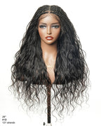 Michelle - Bora Bora Human Hair Body Wave Pre Bleached HD Full Lace Boho Box Braided Wig