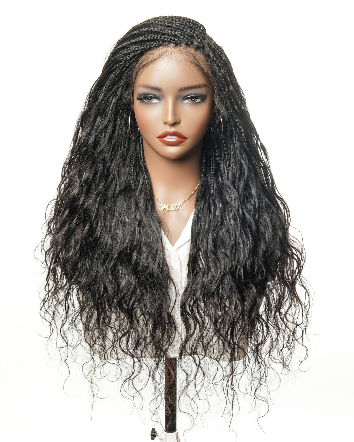 Michelle - Bora Bora Human Hair Body Wave Pre Bleached HD Full Lace Boho Box Braided Wig