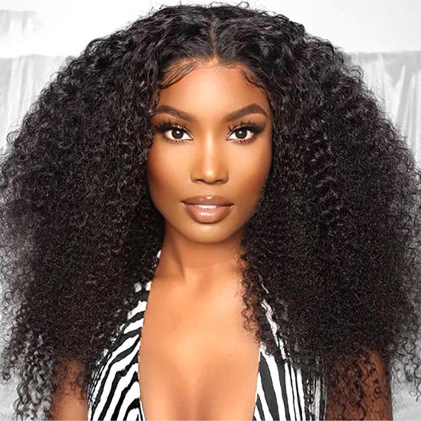 Afro Curly Hair Wear Go Glueless Wigs 7x5 Pre Cut HD Lace No Glue Needed