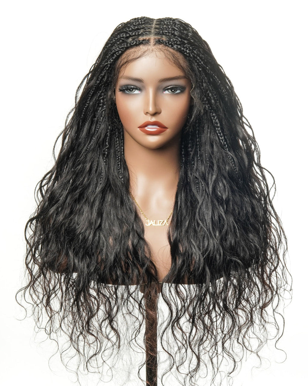 Michelle - Bora Bora Human Hair Body Wave Pre Bleached HD Full Lace Boho Box Braided Wig