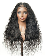Michelle - Bora Bora Human Hair Body Wave Pre Bleached HD Full Lace Boho Box Braided Wig