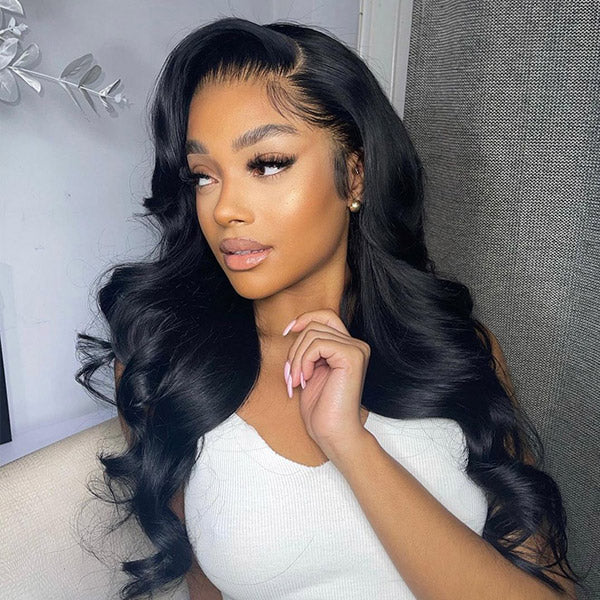 Body Wave Pre Bleached Knots Snug Fit Drawstring 13x4 13x6 HD Lace Front Wear Go Glueless Wig