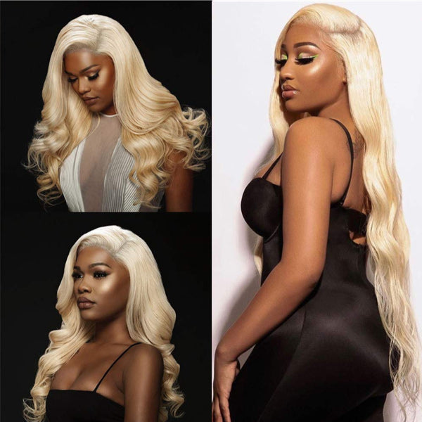 613 Bundles Body Wave Human Virgin Hair No Split & Full End Blonde Color Hair Bundles