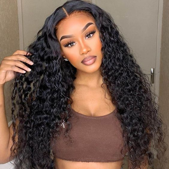 Water Wave Pre-Bleached Knots Snug Fit Drawstring Wear Go Wigs 7x5 HD Lace 100% Glueless Pre-cut Lace Closure Wigs Preplucked Natural Hairline