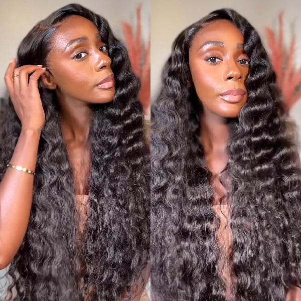 Pre Plucked HD Lace Wigs Loose Deep Wave Brazilian Virgin Human Hair Lace Front Wigs