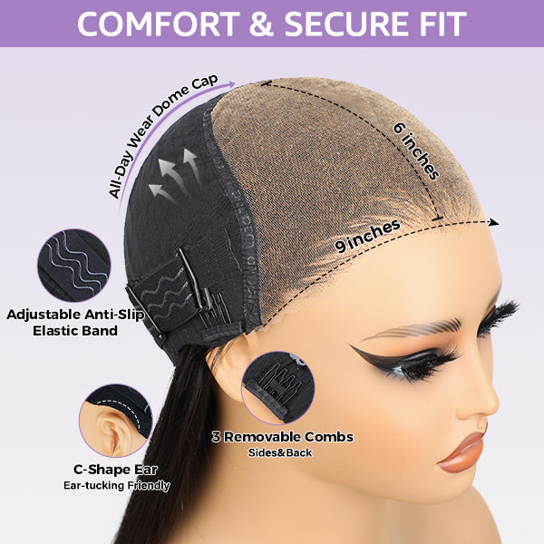 M-Cap Pre-Cut 9x6 HD Lace Kinky Curly Wear Go Wig Bleached Tiny Knots 100% Glueless Wig