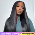 Straight Wavy Curly Pre-cut 7x5 HD Lace Wear Go Glueless Wig Bleached Invisible Knots Beginner Friendly