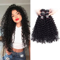 4 Bundles Kinky Curly Human Virgin Hair Natural Black