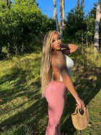 613 Color Square Base Human Hair Boho Curls Full Lace Knotless Boho Box Braided Wig 36" 86 Strands