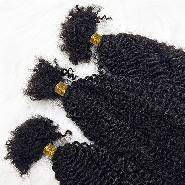 Afro Curly Bulk Human Hair Knotless Human Braiding Hair No Weft 1/3/5 Packs