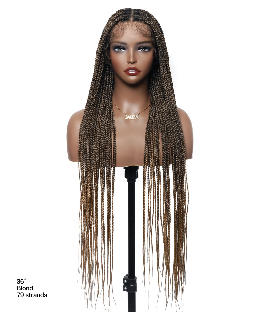 HD Full Lace Knotless Box Braided Wig