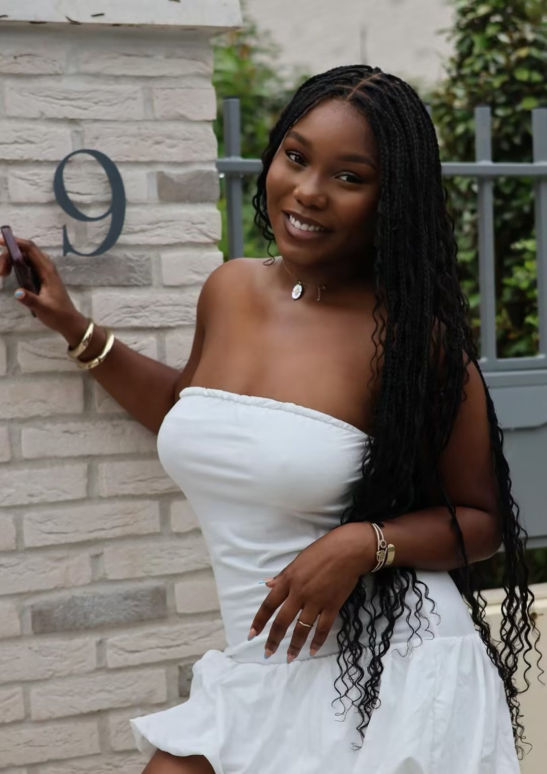 HD Full Lace Human Hair Boho Curls 36" Knotless Boho Box Braided Wig