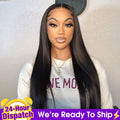 24h Shipping | OQ Hair Block Wig Straight Hair Bleached Knots Wig With Optional Replaceable Zip Lace Tops