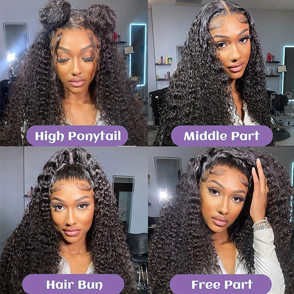 Deep Wave Natural-Looking 13x6 Lace Frontal Human Hair Wig With Natural Melt Hairline
