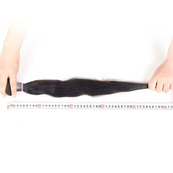 Body Wave Human Hair 3 Bundles with 13*4 Lace Frontal Natural Black