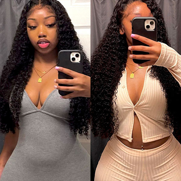 Tight Curls Afro Curly HD Lace Wigs Pre Plucked Human Hair Lace Front Wigs