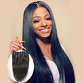 Straight Hair Clip In Extension Human Hair Natural Black Color