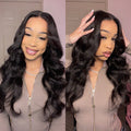 Layered Cut Body Wave Bleached Knots Wear Go Glueless Wig With Curtain Bangs