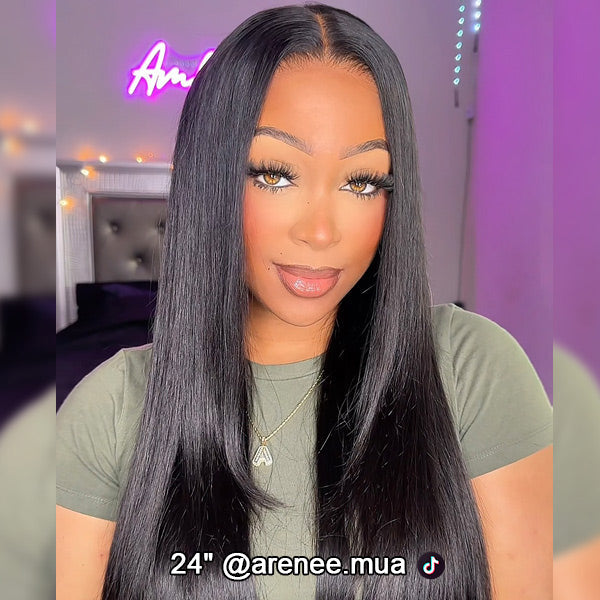 Silky Straight Easy Wear Go Glueless Wigs Pre Cut 7x5 HD Lace Closure Wigs Beginner Friendly