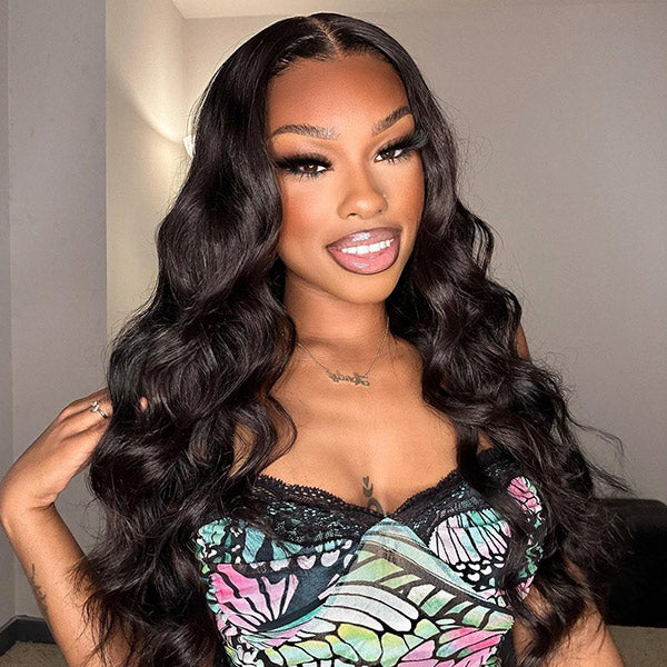 Body Wave Wear Go Glueless Wigs Pre Cut 7x5 HD Lace Human Hair Wigs With Baby Hair