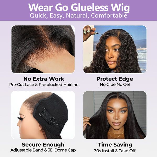 Exclusive Flash | Straight Hair Pre-Cut 7x5 HD Lace Bleached Knots Wear Go Glueless Wig