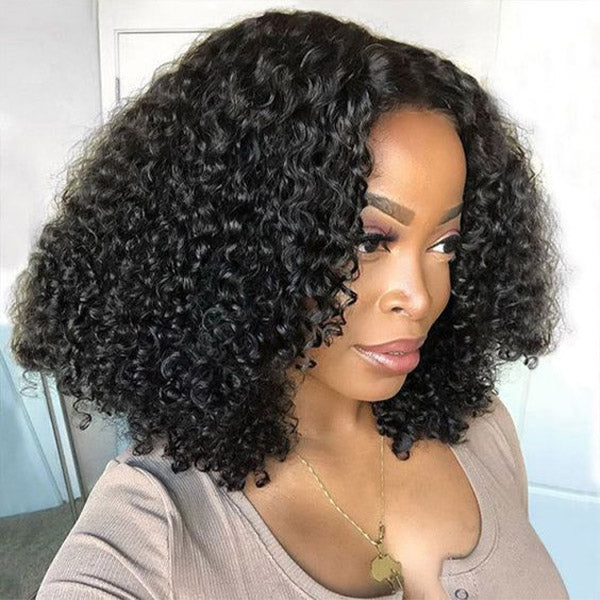 Wear Go Glueless Wigs Kinky Curly Pre Cut 7x5 HD Lace Closure Short Bob 100% Glueless Wig