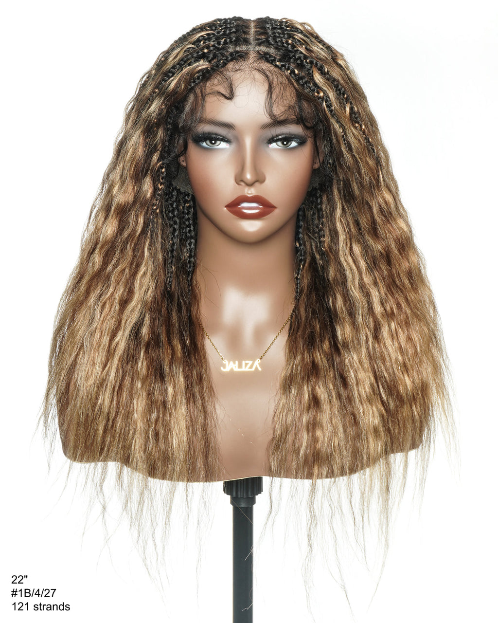 Raina - Bora Bora Human Hair Wet & Wavy Curls Pre Bleached HD Full Lace Boho Braided Wig