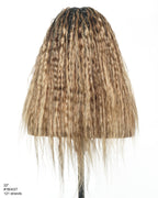 Raina - Bora Bora Human Hair Wet & Wavy Curls Pre Bleached HD Full Lace Boho Braided Wig