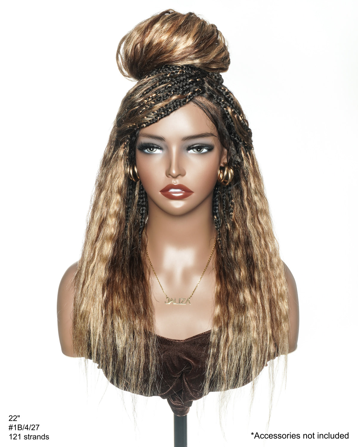 Raina - Bora Bora Human Hair Wet & Wavy Curls Pre Bleached HD Full Lace Boho Braided Wig