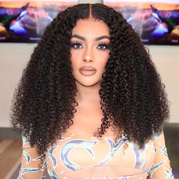 Flash Sale | Kinky Curly 13x4 Lace Frontal Wig Pre-plucked Hairline