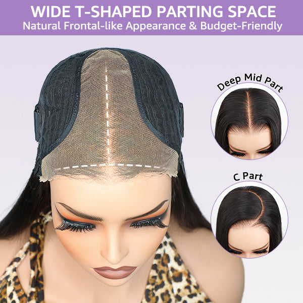 Highlight Balayage Color Body Wave Glueless Wig Pre-cut 9x6 T Part Lace Wear Go Wig With Smart Clips