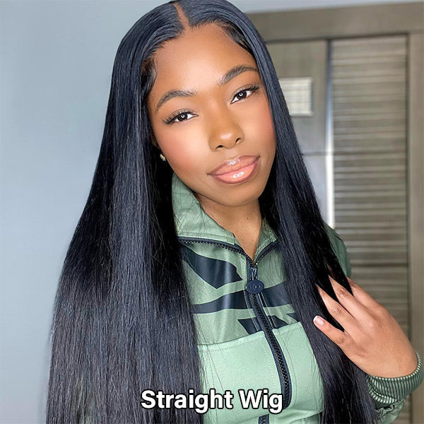 Pre Cut Lace Wear Go Glueless Wigs 4x4 Lace Closure Wigs PrePlucked With Human Hair