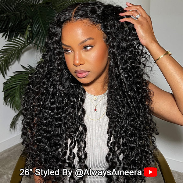 Water Wave Wear Go Wigs 7x5 HD Lace Real Glueless Lace Closure Wigs