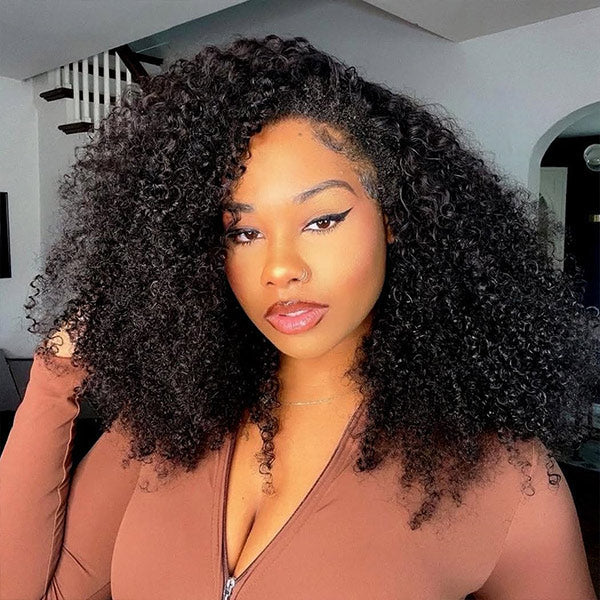 Big Volume Afro Curly Glueless 3-In-1 Wear Go Half Wig For Everyday Glam