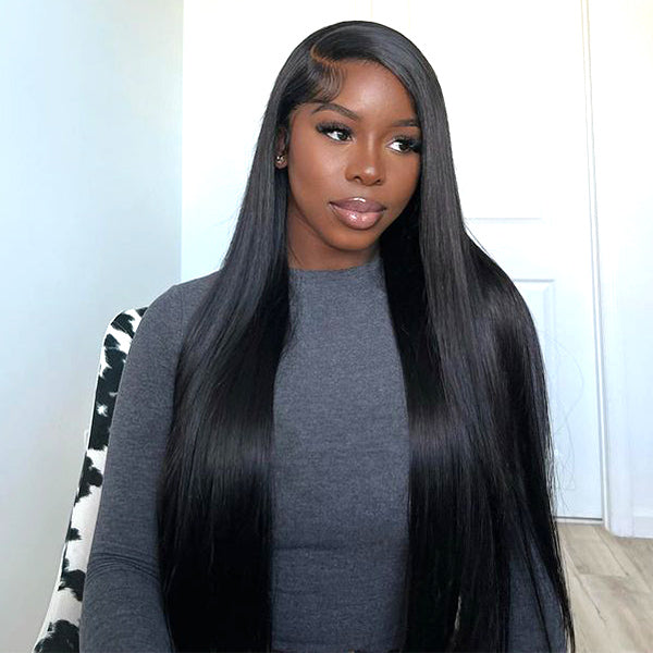 Made of 100% Unprocessed Brazilian Human Virgin Hair Straight Wig 13x4 13x6 Virgin Human Hair Lace Front Wigs Preplucked HD Wigs