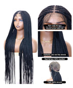 HD Lace Knotless Small Box Full Hand-tied Braided Wig